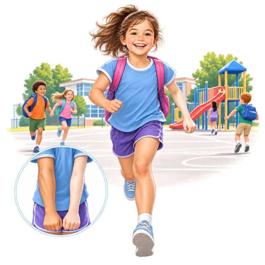 The limb looks thin and feels stiff at first — both pass with ordinary use. Back to sport when the doctor says the bone is solid.