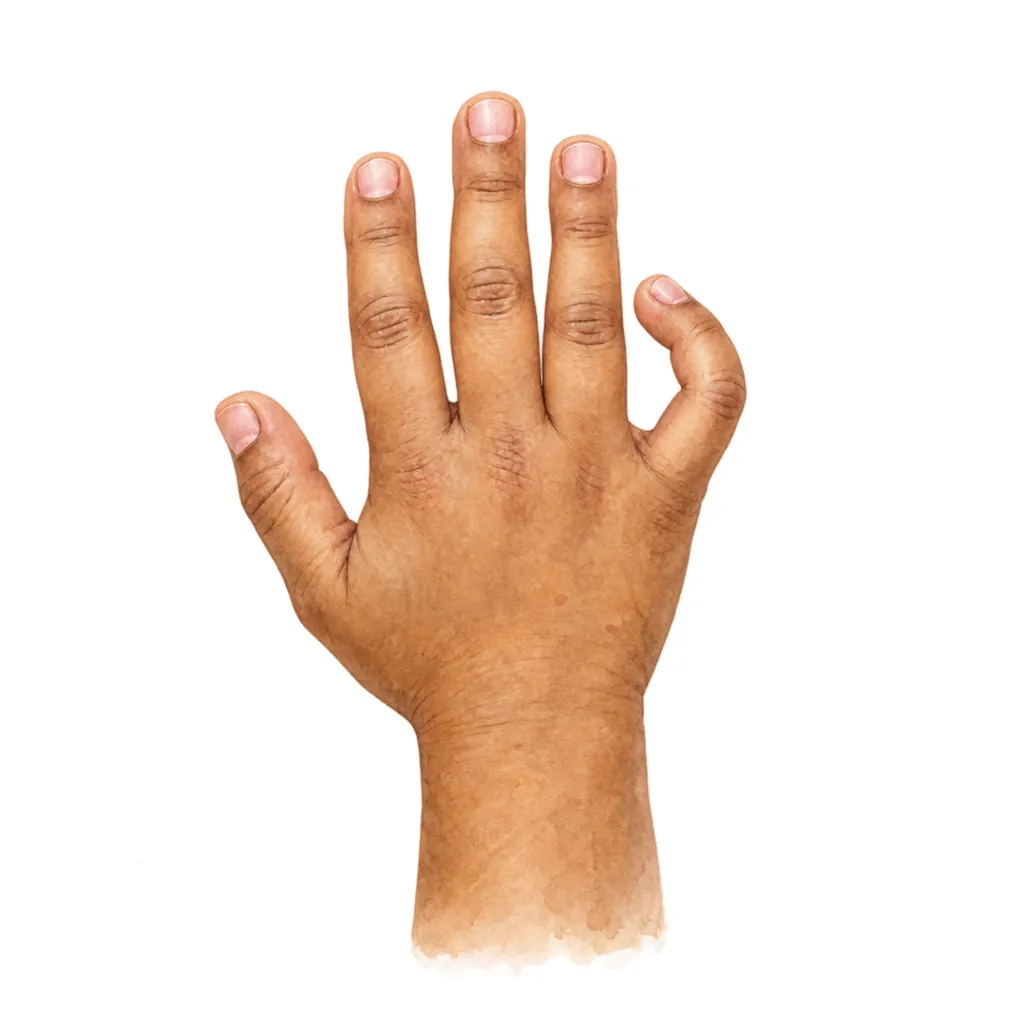 Some children are born with a finger that is bent or curved.