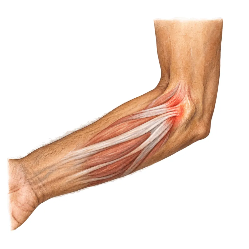 Golfer's elbow is irritation of the tendons on the inner side of the elbow.