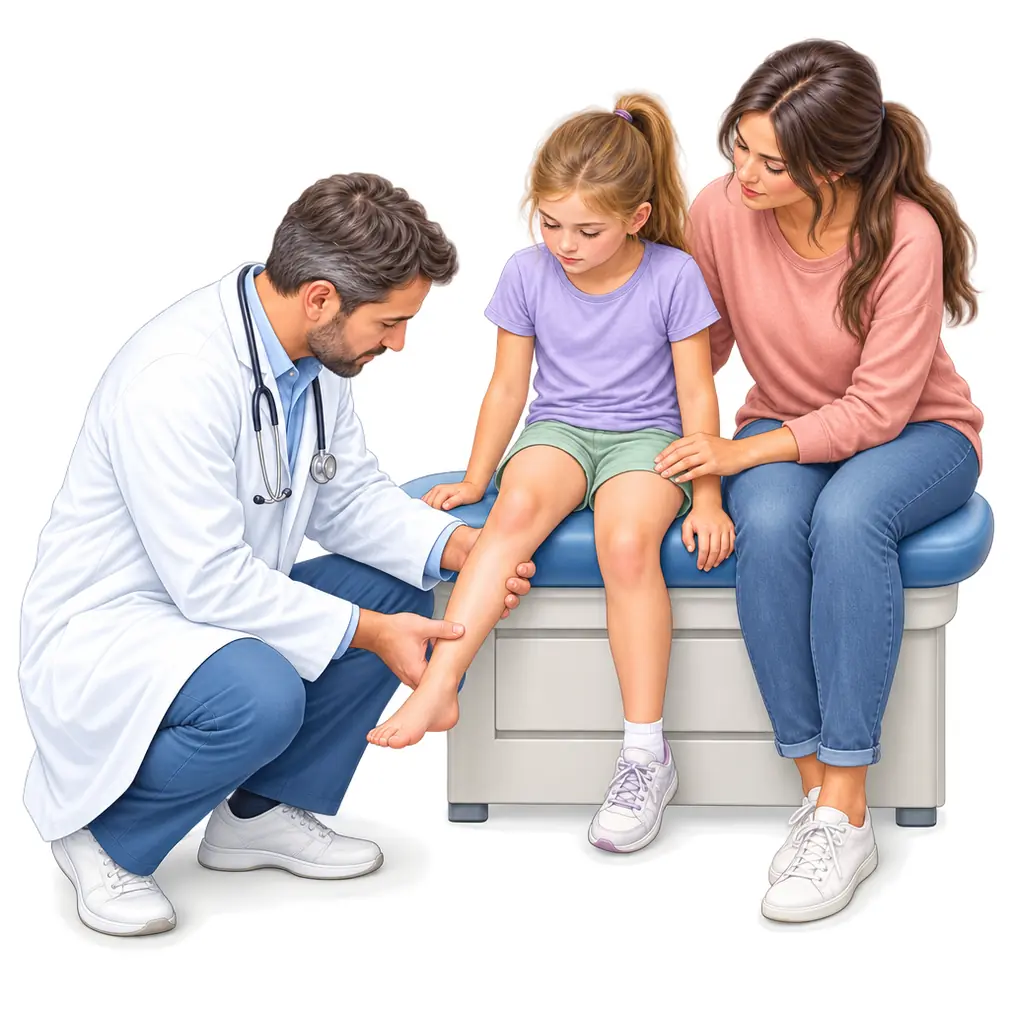 There is no test for growing pains. The diagnosis comes from the pattern and a normal examination — tests are done only to rule other things out.