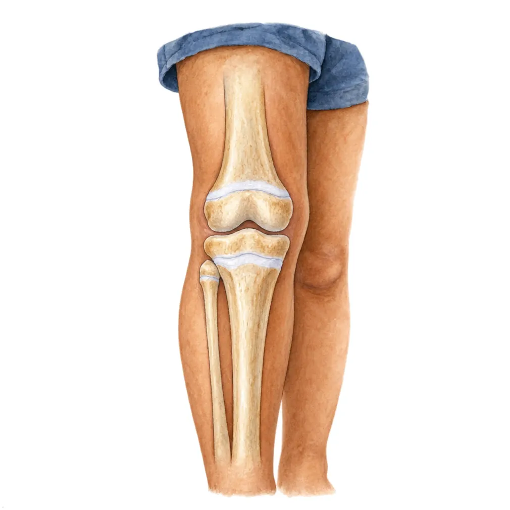 Bones grow from growth plates near their ends; problems there can affect height and shape.