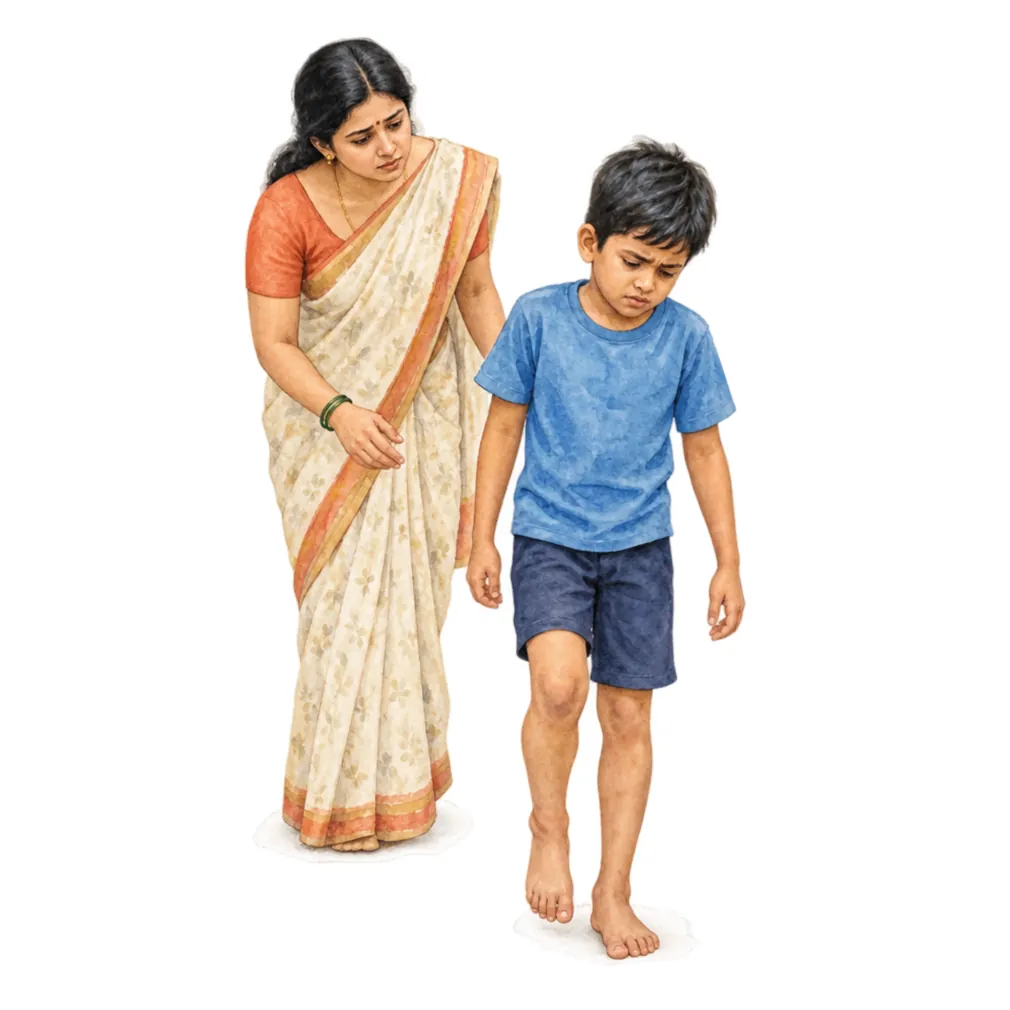 A limp or hip pain in a child should always be checked, even without an injury.