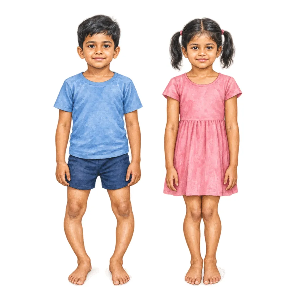 Bow legs and knock knees are normal at certain ages and usually straighten with growth.