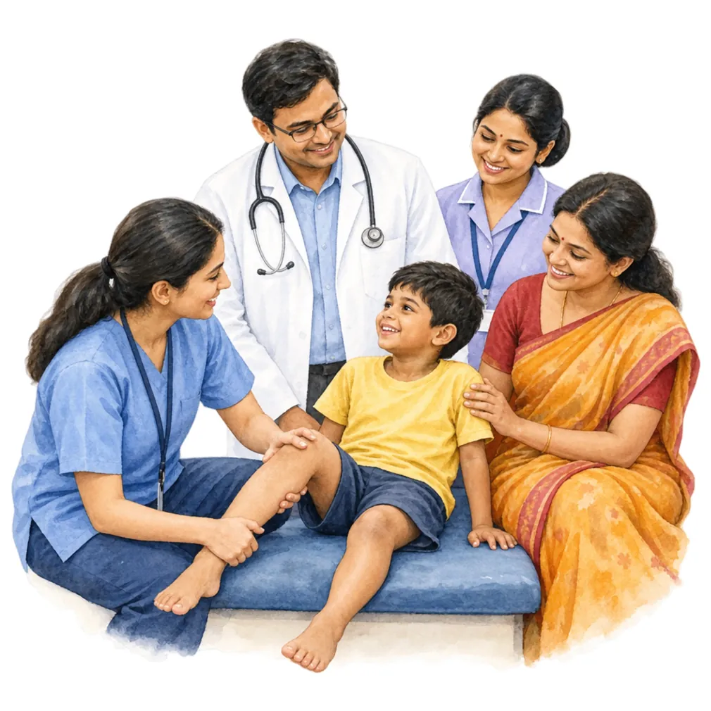 Care is a team effort – spine, bladder, kidneys, hips and feet are all followed up.