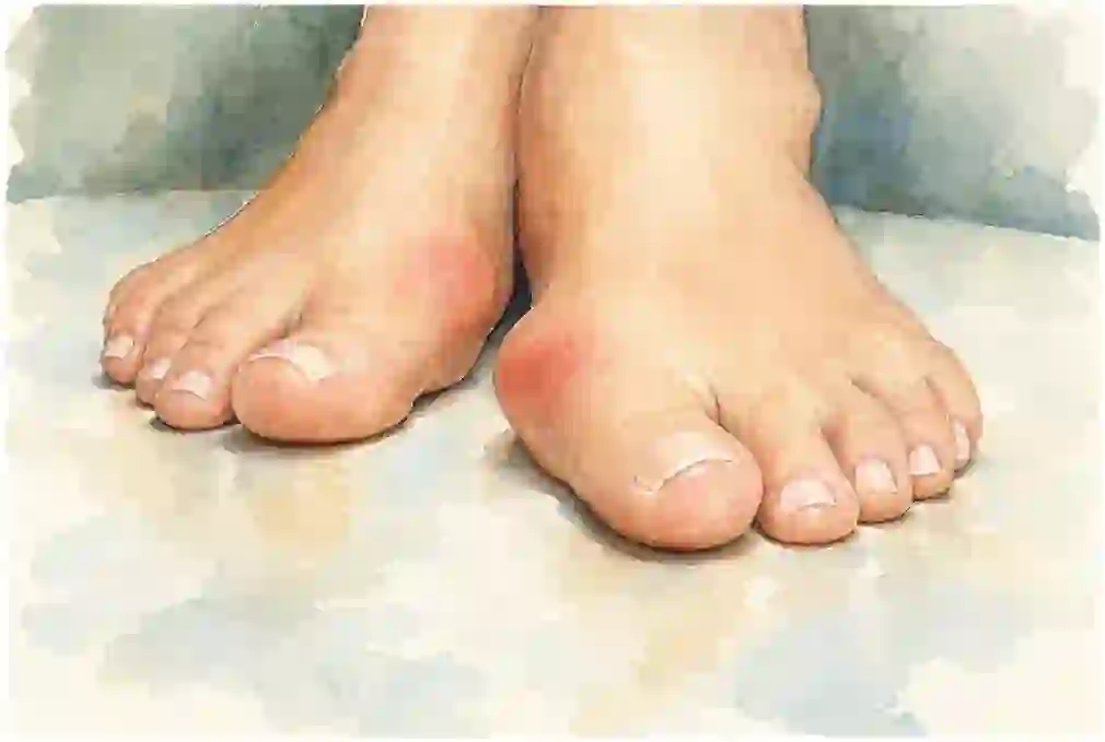 Bunion in a child - the big toe drifting towards the second toe with a prominence at its base