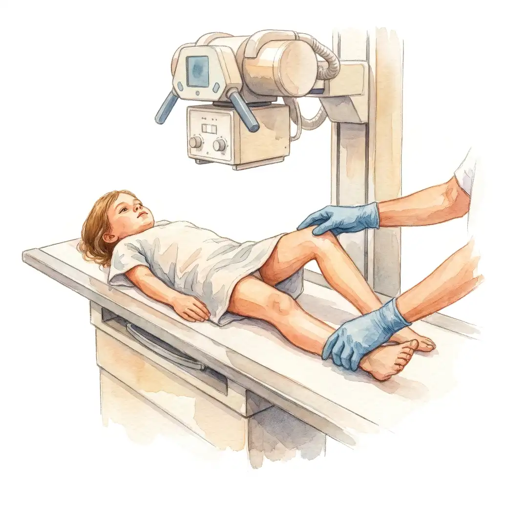 X-ray is the main test and is repeated over time. An MRI picks up the early changes before they show on X-ray.