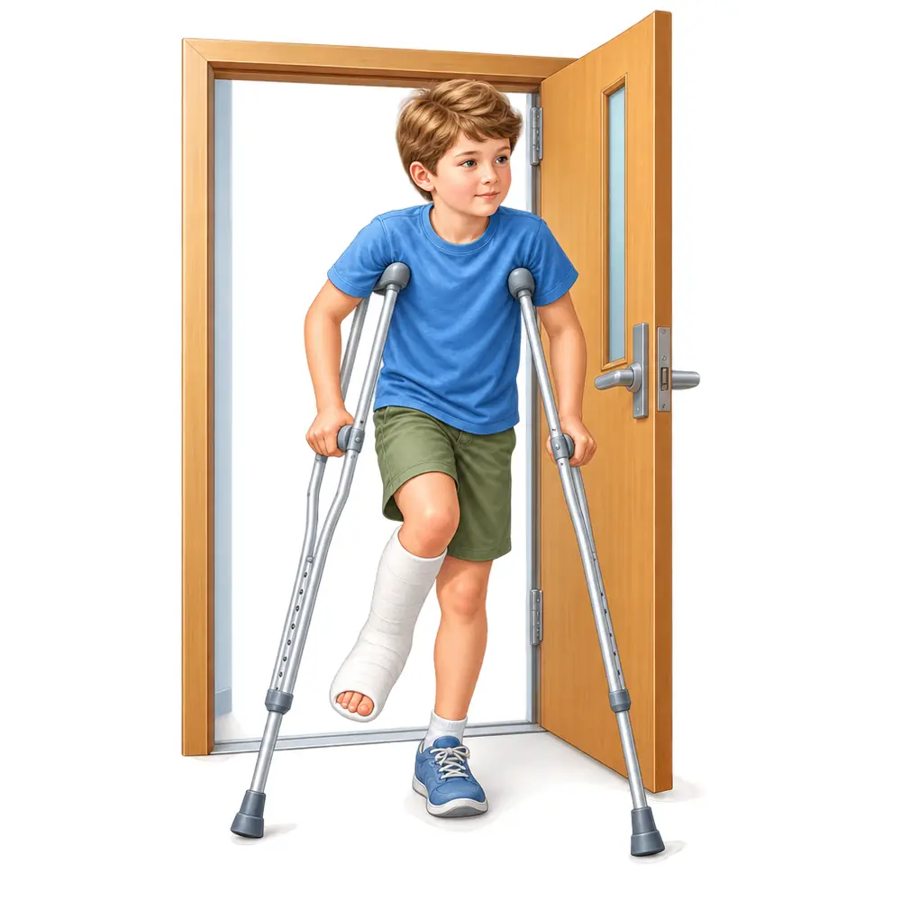 Put weight on it only when the doctor says so, and only as much as they said. Weight too early can break the bone again.