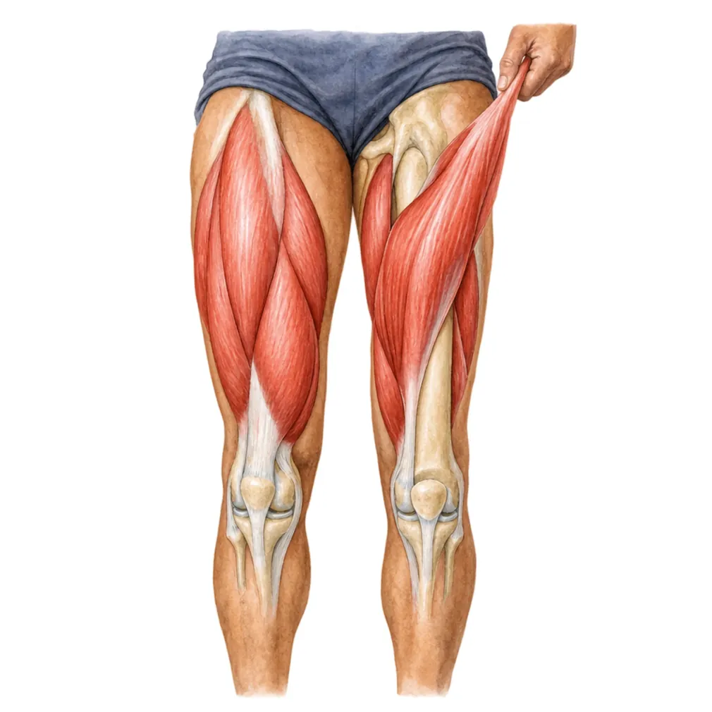 Quadricepsplasty frees and lengthens the thigh muscle so the knee can bend again.