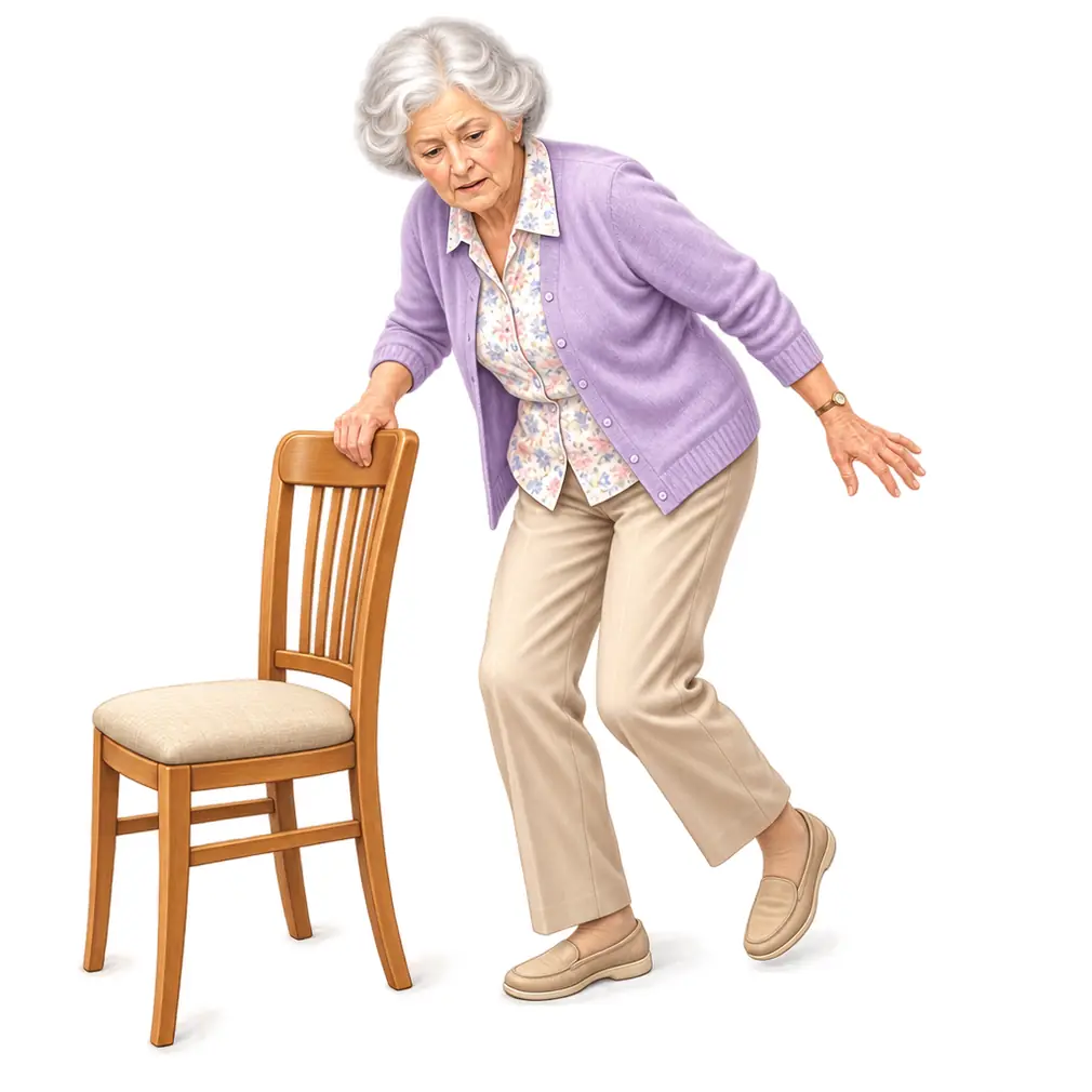 Ageing skin makes less vitamin D from the same sun. Weak muscles and unsteadiness mean more falls — and thinner bone means an ordinary fall breaks a wrist or a hip.